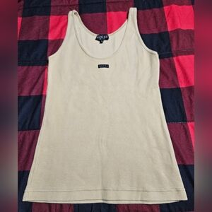 Gucci Cream Ribbed Tank Top